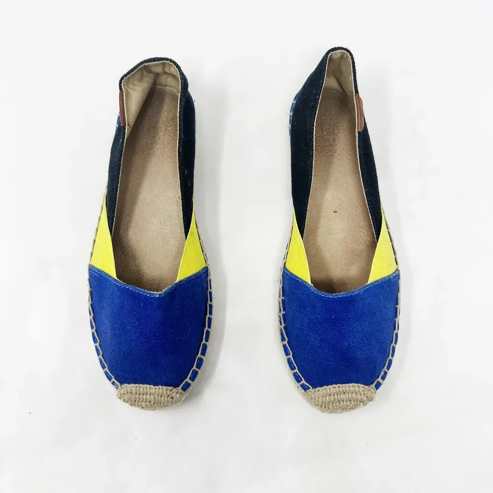 [Sperry Top-Sider] Blue Colorblock Canvas Katama Cape Espadrille Flats Size 6.5